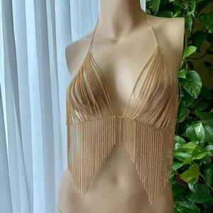 Bodychain bralette body jewelry